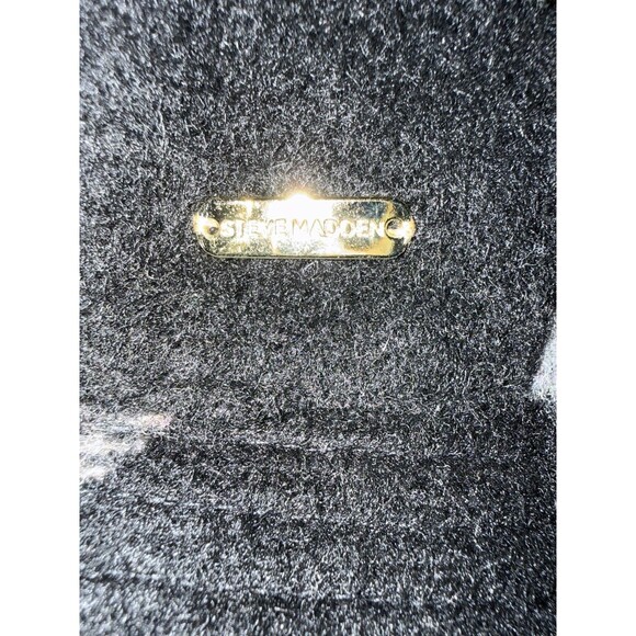 Steve Madden Black White Plaid Bucket Hat Fuzzy OS Womens Logo Warm - Winter - Picture 7 of 7